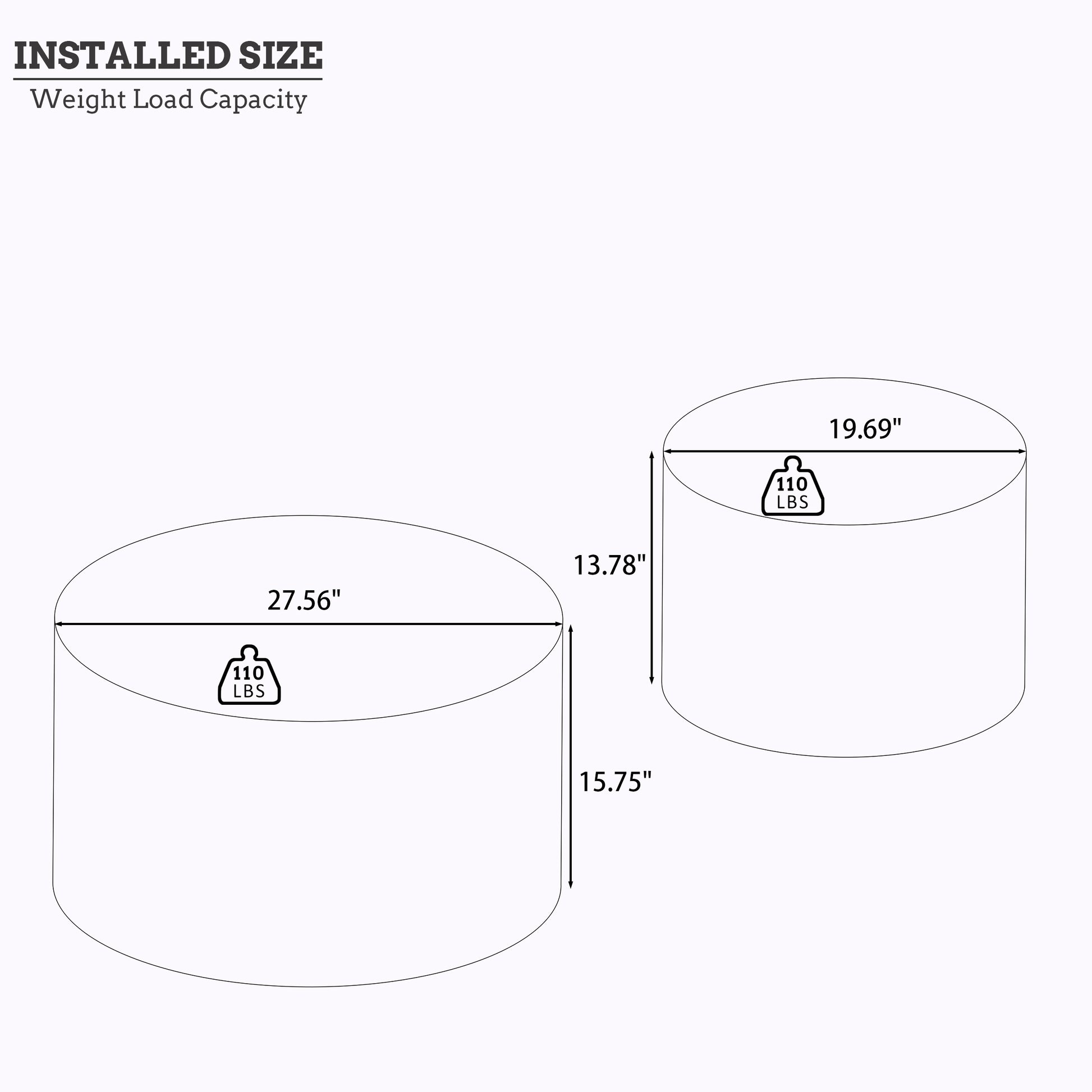 Nested Round Coffee Table Set with Burl Wood Veneer - 2-Piece MDF Storage Tables with Adjustable Feet Coffee Table