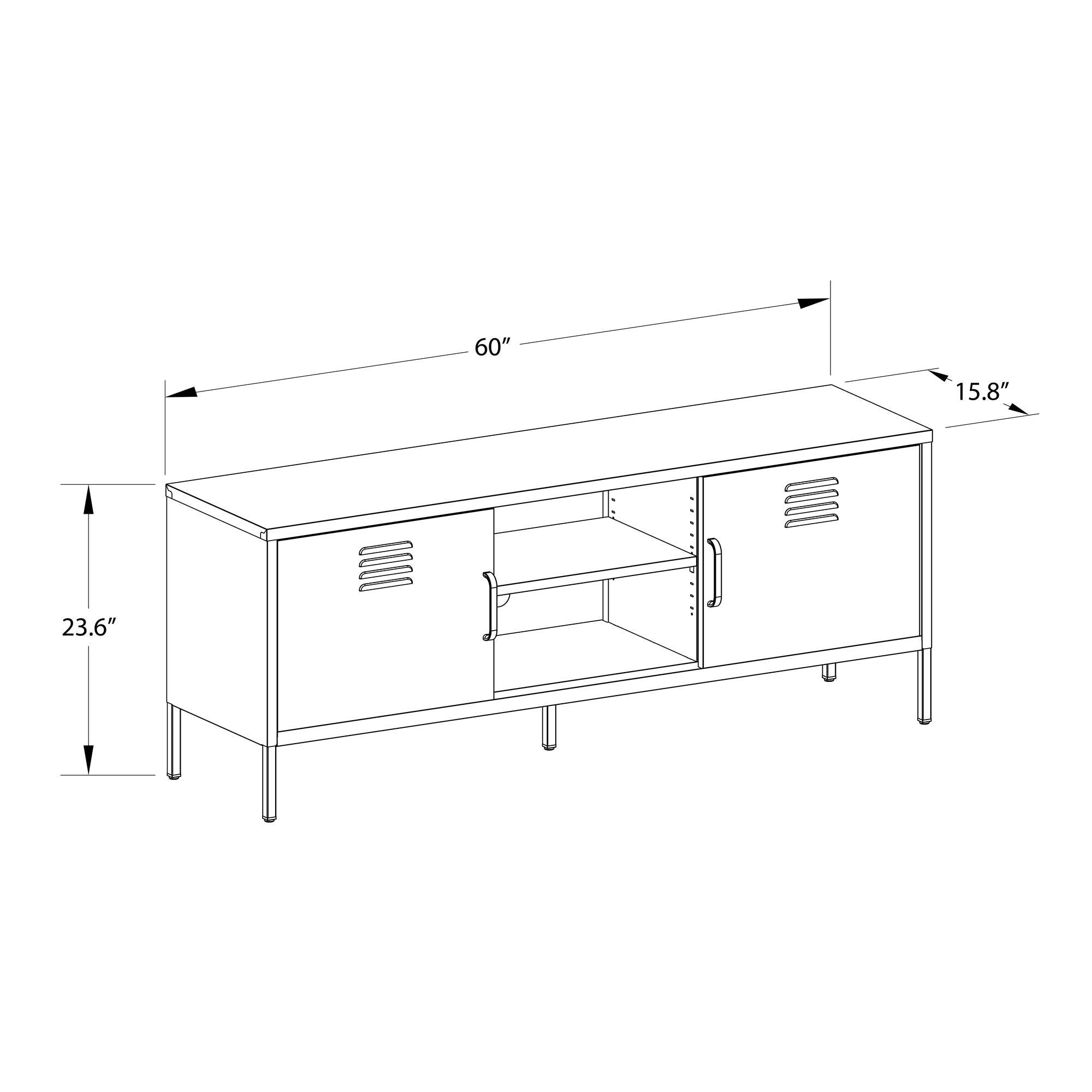 Cache Metal Locker-Style TV Stand for TVs up to 65' Media Console