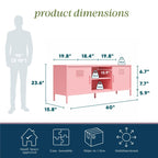 Cache Metal Locker-Style TV Stand for TVs up to 65' Media Console