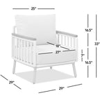 Calarono 29' Teak & Aluminum Patio Accent Arm Chair Set of 2 Sand Dune Chenille