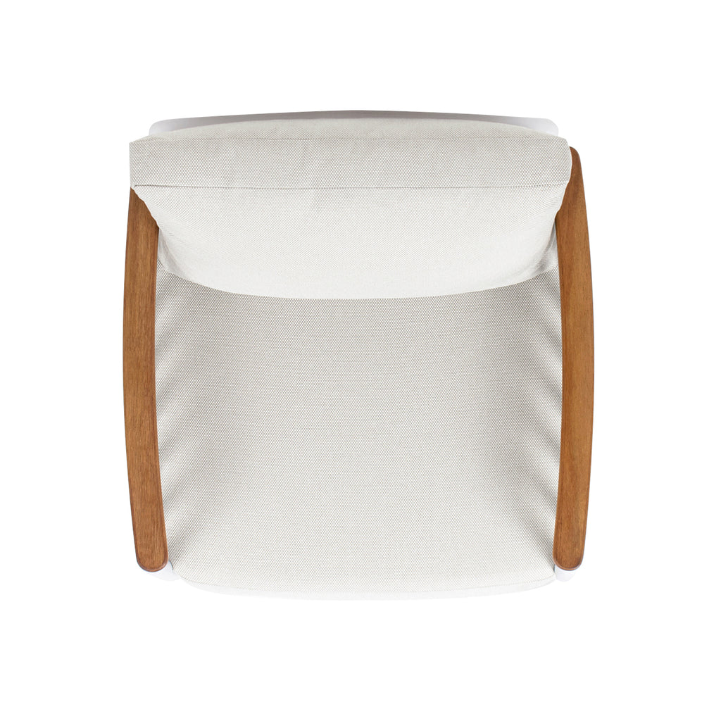 Calarono 29' Teak & Aluminum Patio Accent Arm Chair Set of 2 Sand Dune Chenille