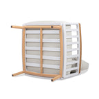 Calarono 29' Teak & Aluminum Patio Accent Arm Chair Set of 2 Sand Dune Chenille