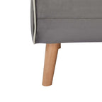 CANON Modern Velvet Foldable Sofa Bed Set of 2- 3-Position Adjustable Backrest, Converts to Twin Beds in 10 Seconds,Includes Pillows, Grey Space-Saving Living Room Furniture