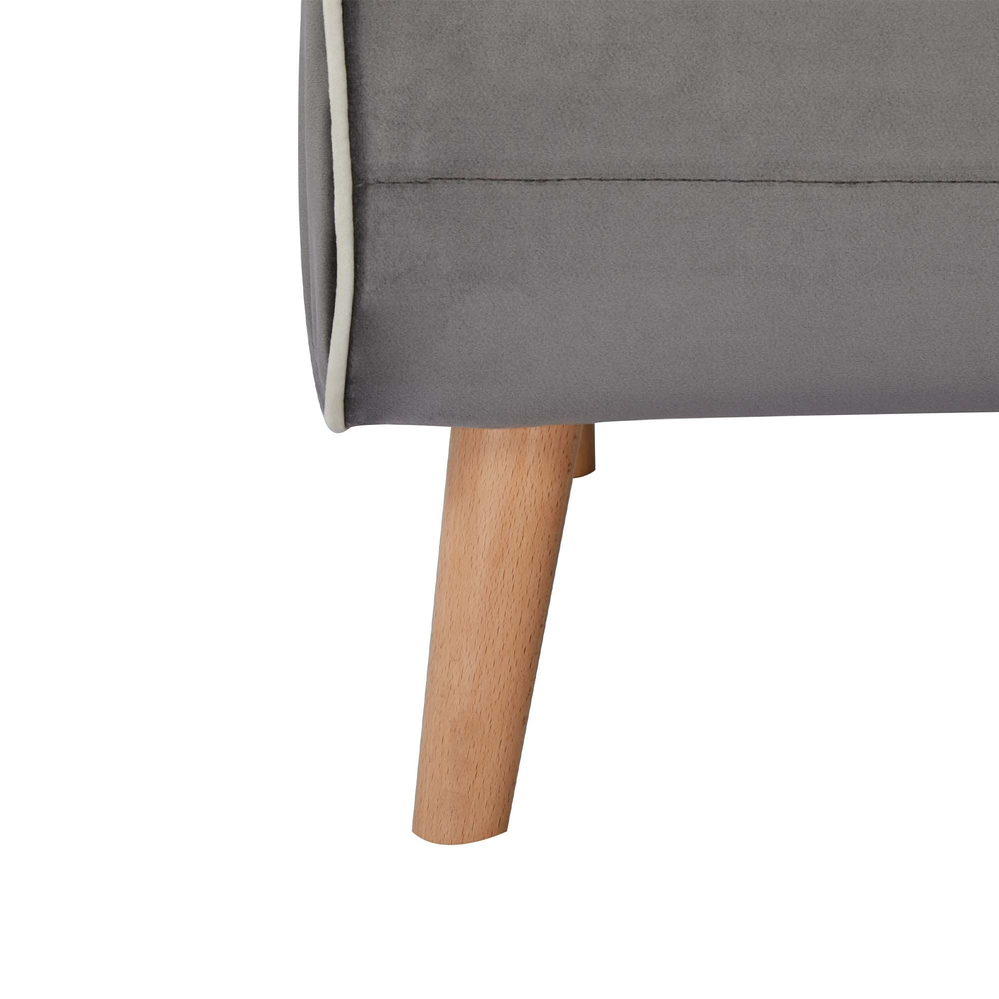 CANON Modern Velvet Foldable Sofa Bed Set of 2- 3-Position Adjustable Backrest, Converts to Twin Beds in 10 Seconds,Includes Pillows, Grey Space-Saving Living Room Furniture