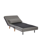 CANON Modern Velvet Foldable Sofa Bed Set of 2- 3-Position Adjustable Backrest, Converts to Twin Beds in 10 Seconds,Includes Pillows, Grey Space-Saving Living Room Furniture