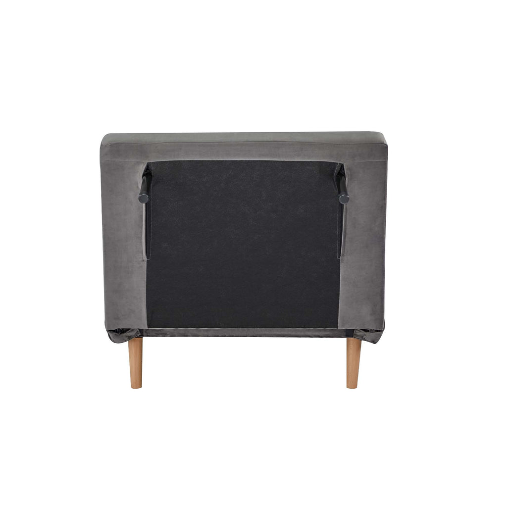 CANON Modern Velvet Foldable Sofa Bed Set of 2- 3-Position Adjustable Backrest, Converts to Twin Beds in 10 Seconds,Includes Pillows, Grey Space-Saving Living Room Furniture