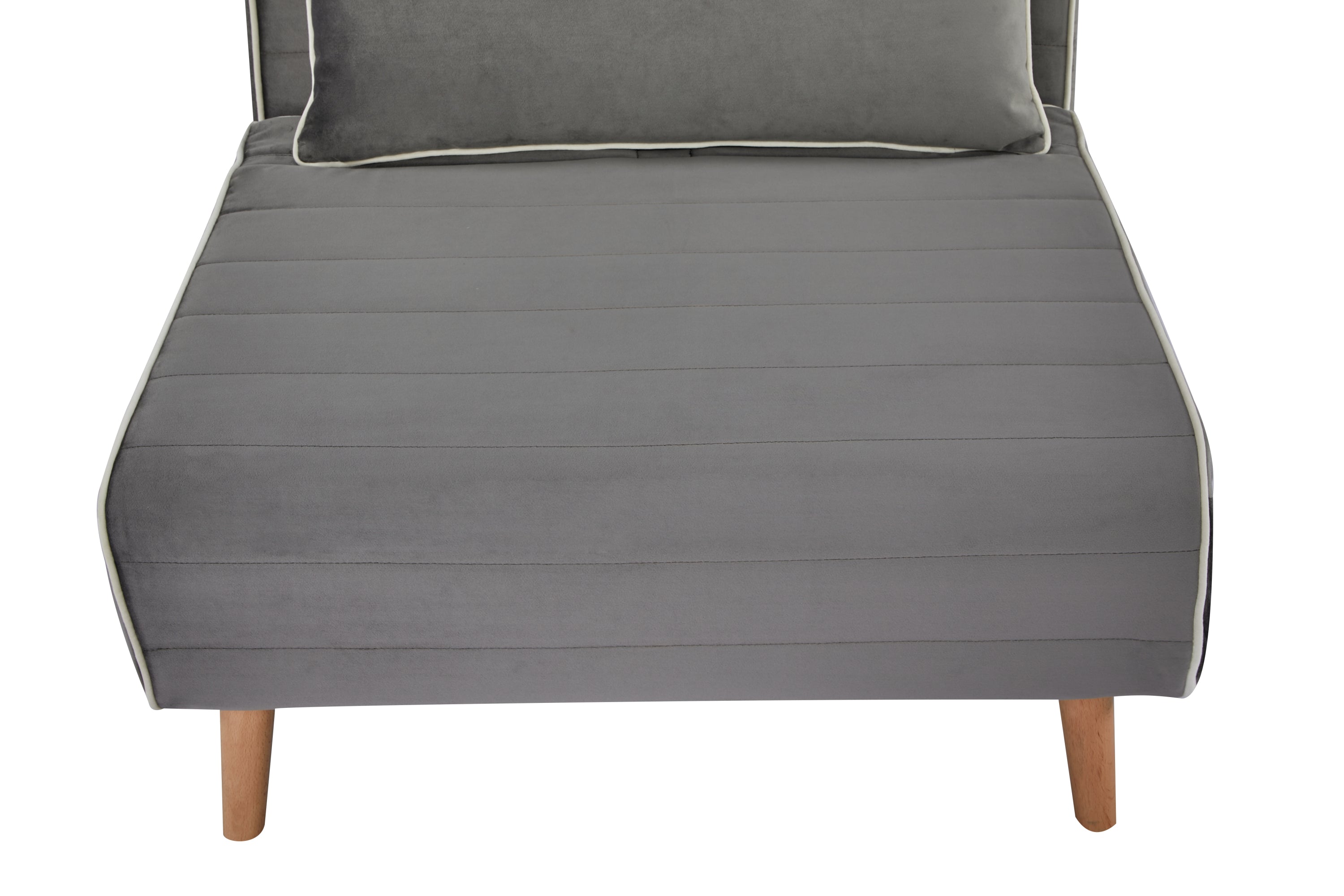 CANON Modern Velvet Foldable Sofa Bed Set of 2- 3-Position Adjustable Backrest, Converts to Twin Beds in 10 Seconds,Includes Pillows, Grey Space-Saving Living Room Furniture