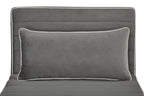 CANON Modern Velvet Foldable Sofa Bed Set of 2- 3-Position Adjustable Backrest, Converts to Twin Beds in 10 Seconds,Includes Pillows, Grey Space-Saving Living Room Furniture
