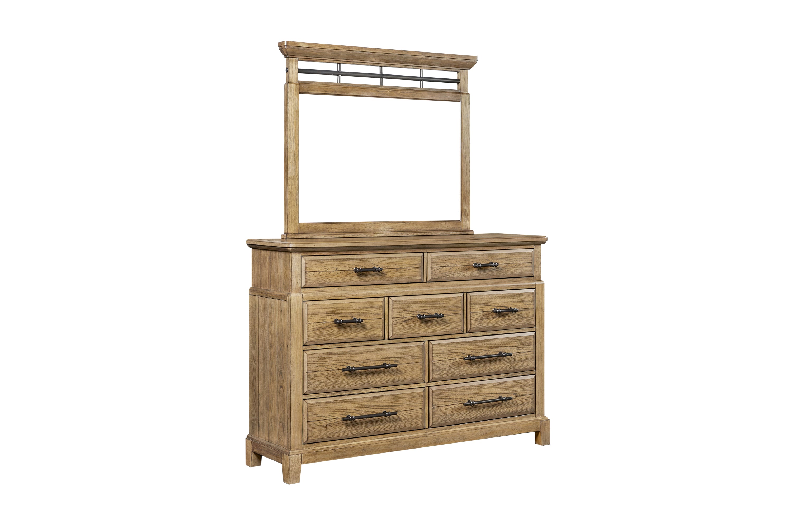 9-Drawer Dresser - Caramel finish