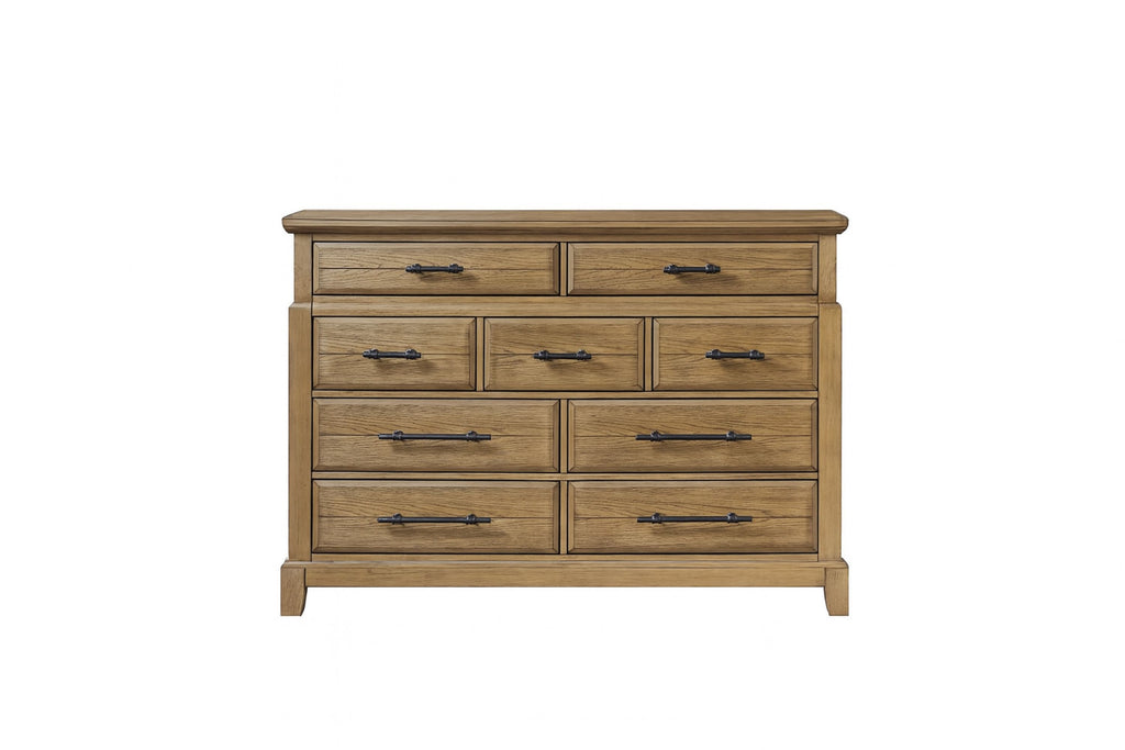 9-Drawer Dresser - Caramel finish
