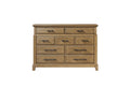 9-Drawer Dresser - Caramel finish
