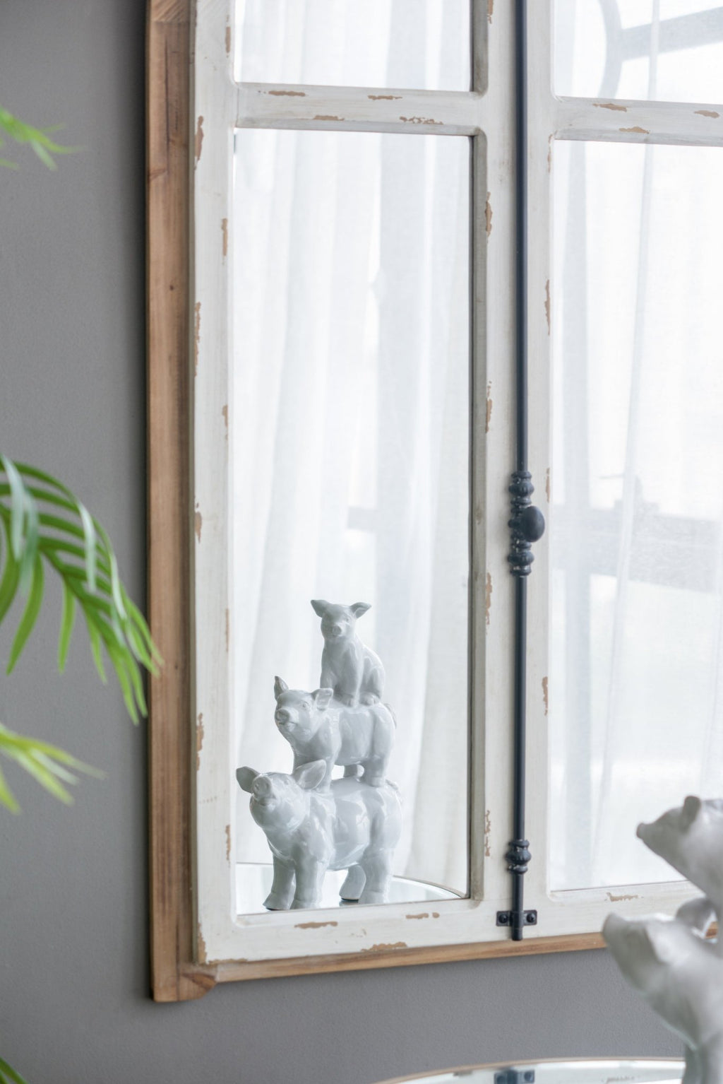 27.5" x 3" x 48" Arch Wood Wall Mirror - Groovy Boardz