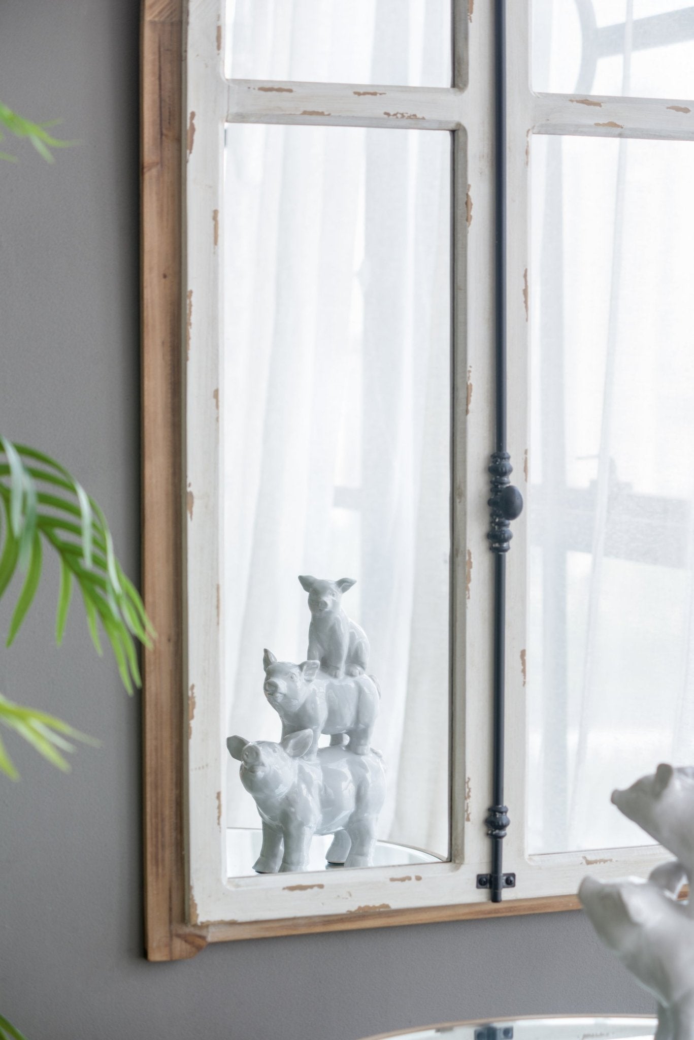 27.5" x 3" x 48" Arch Wood Wall Mirror - Groovy Boardz