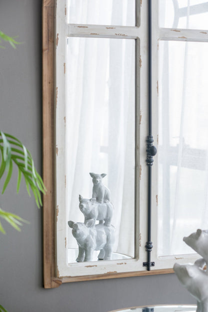 27.5" x 3" x 48" Arch Wood Wall Mirror - Groovy Boardz