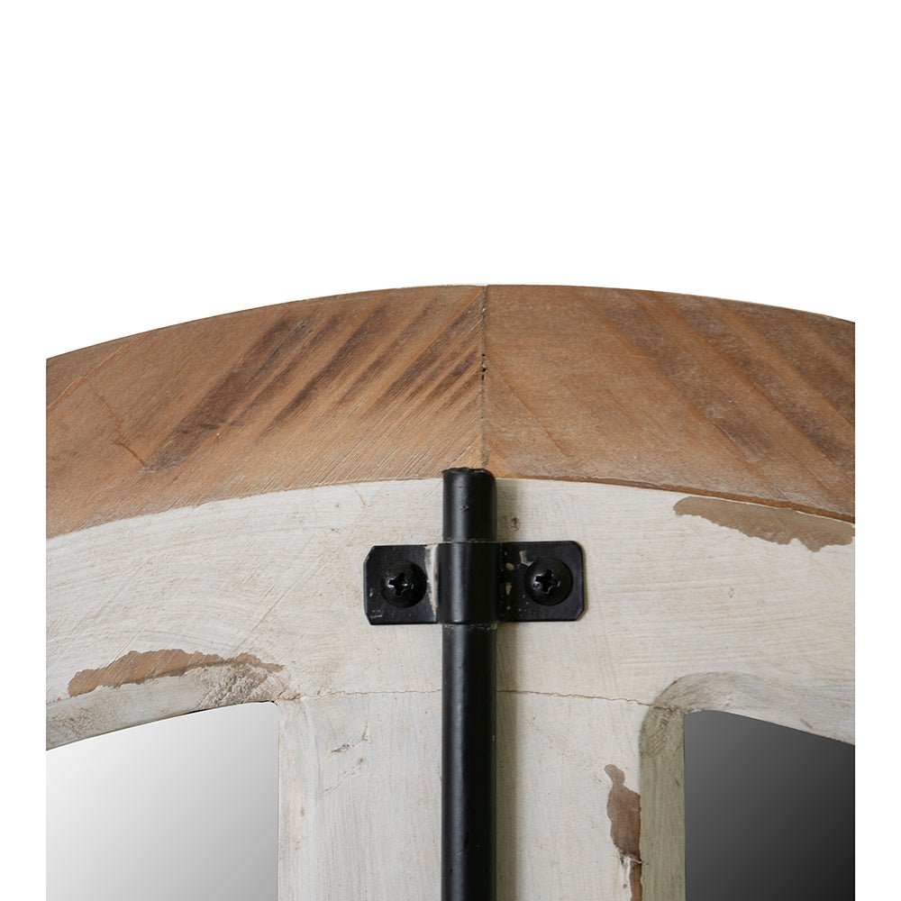 27.5" x 3" x 48" Arch Wood Wall Mirror - Groovy Boardz