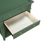 Carmona Vintage Green 2-Drawer Tray Top Nightstand