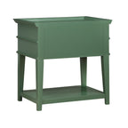 Carmona Vintage Green 2-Drawer Tray Top Nightstand
