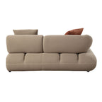 Carrick BEIGE SANDWICH MESH FABRIC Sectional Sofa with an Ottoman
