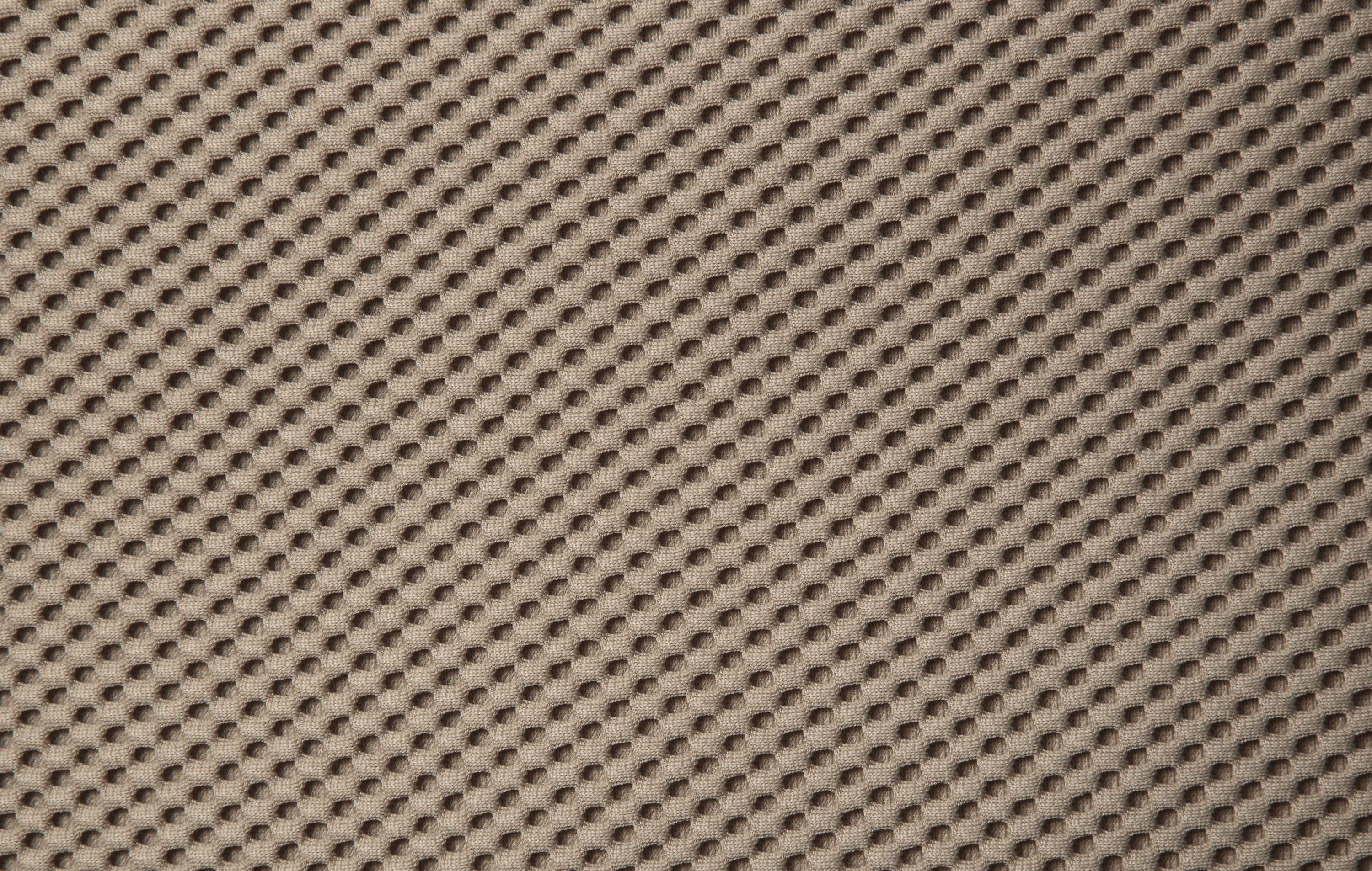 Carrick BEIGE SANDWICH MESH FABRIC Sectional Sofa with an Ottoman