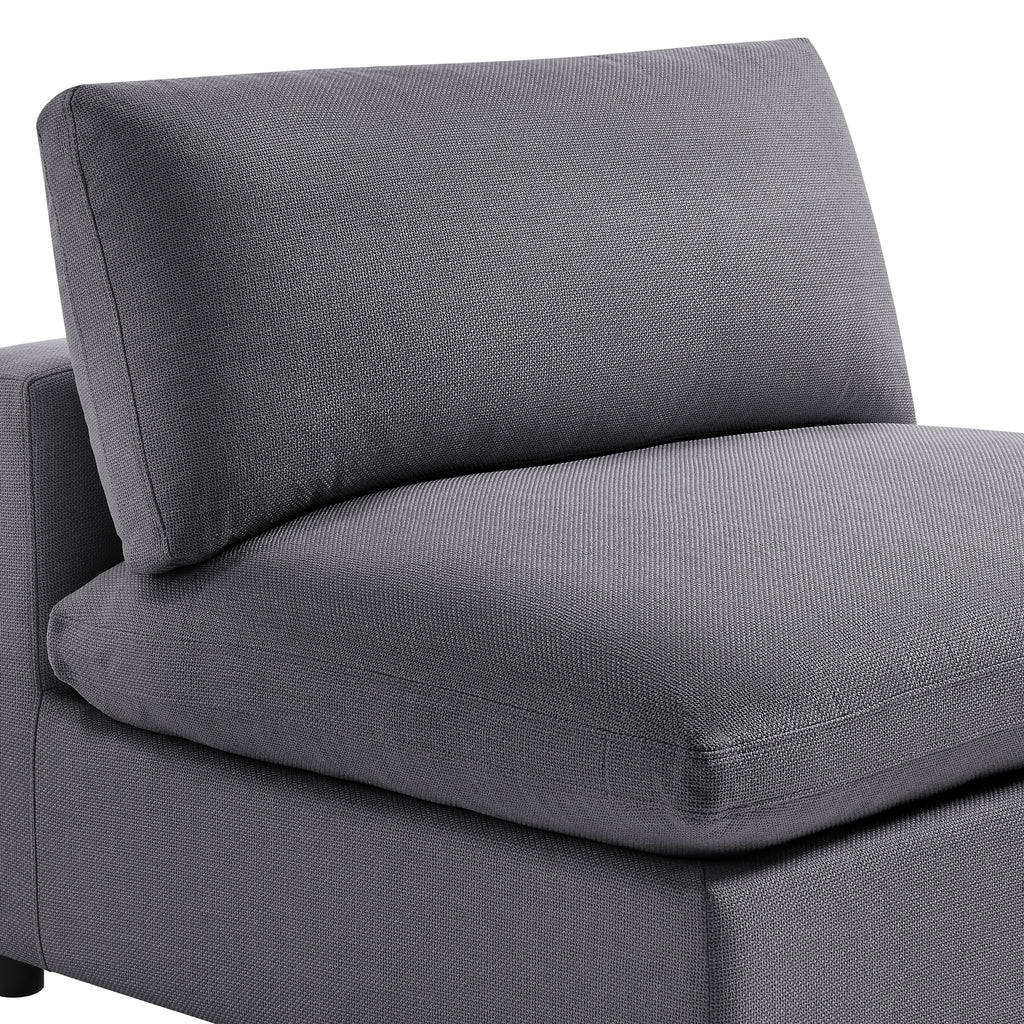 Cassandra Armless Slipper Chair - Charcoal Accent Chair