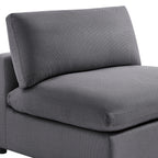 Cassandra Armless Slipper Chair - Charcoal Accent Chair