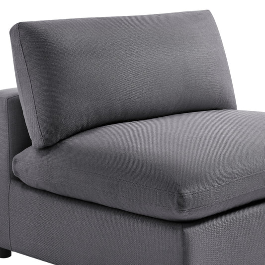Cassandra Armless Slipper Chair - Charcoal Accent Chair