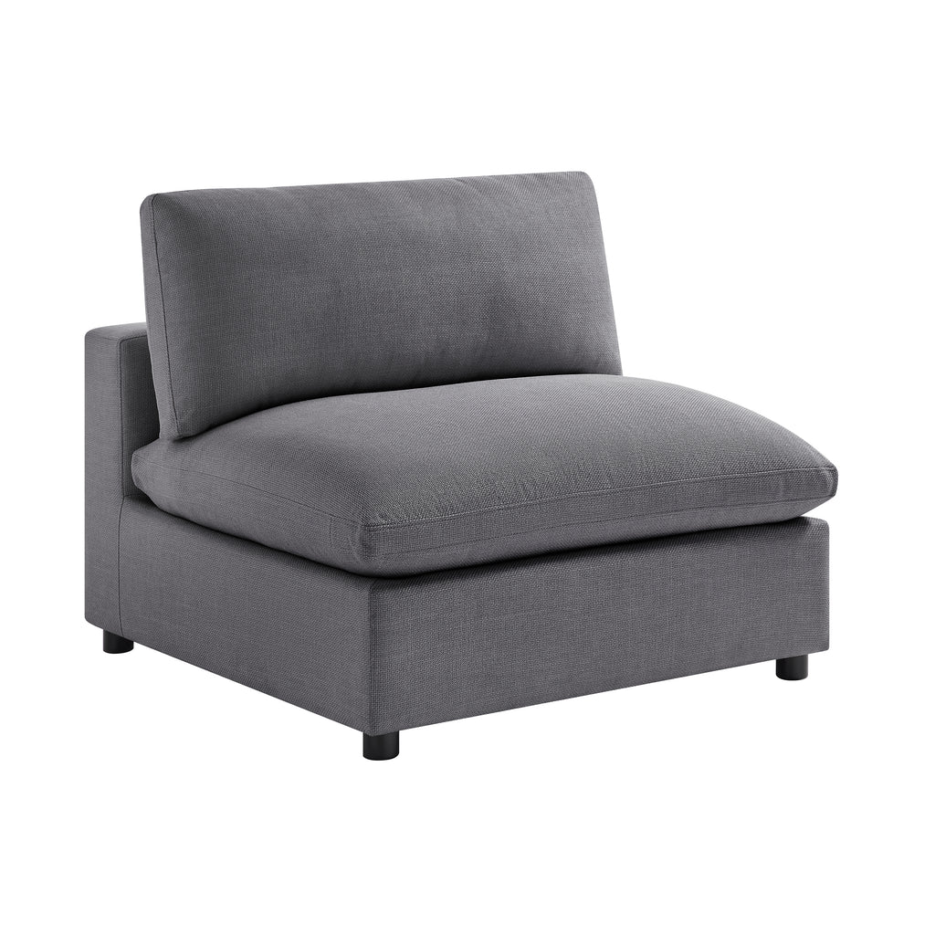 Cassandra Armless Slipper Chair - Charcoal Accent Chair