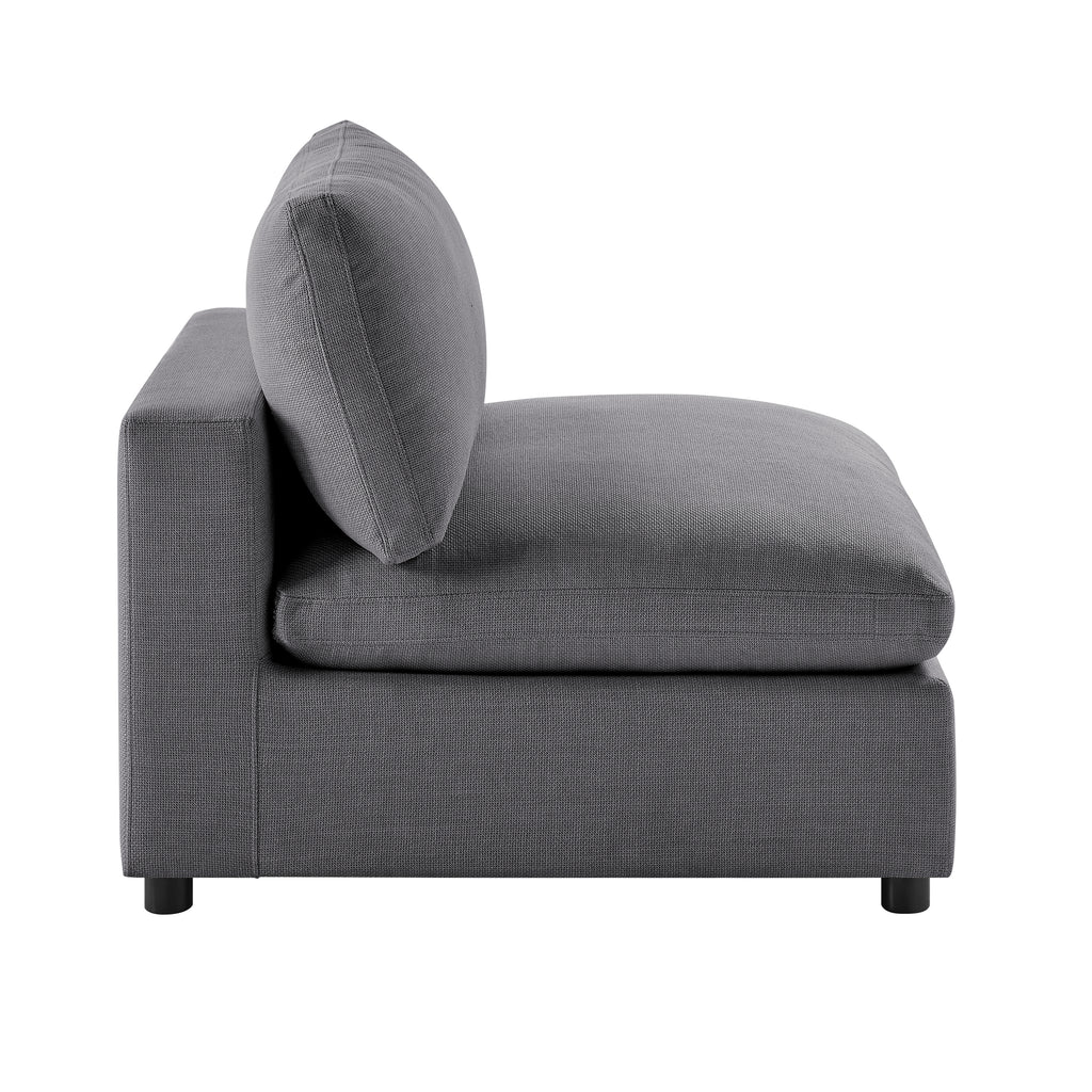 Cassandra Armless Slipper Chair - Charcoal Accent Chair