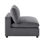 Cassandra Armless Slipper Chair - Charcoal Accent Chair