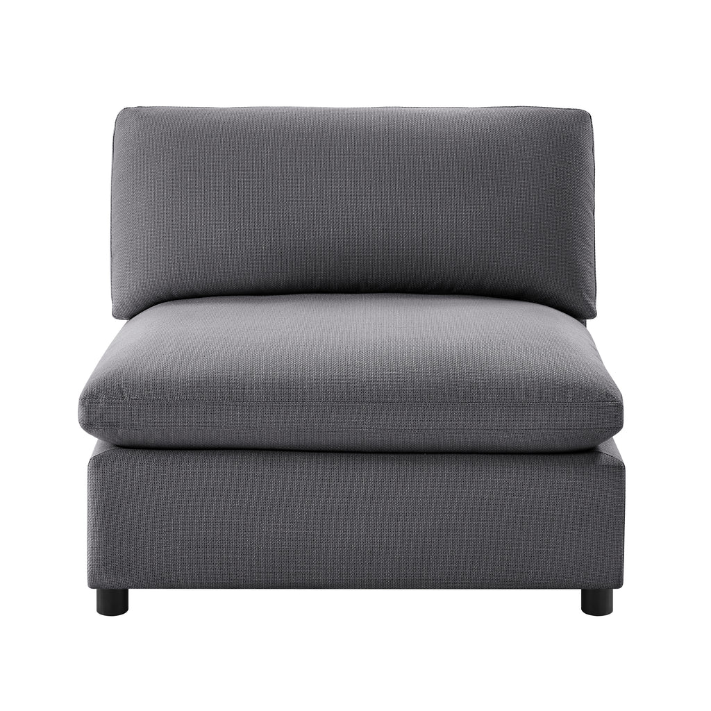 Cassandra Armless Slipper Chair - Charcoal Accent Chair