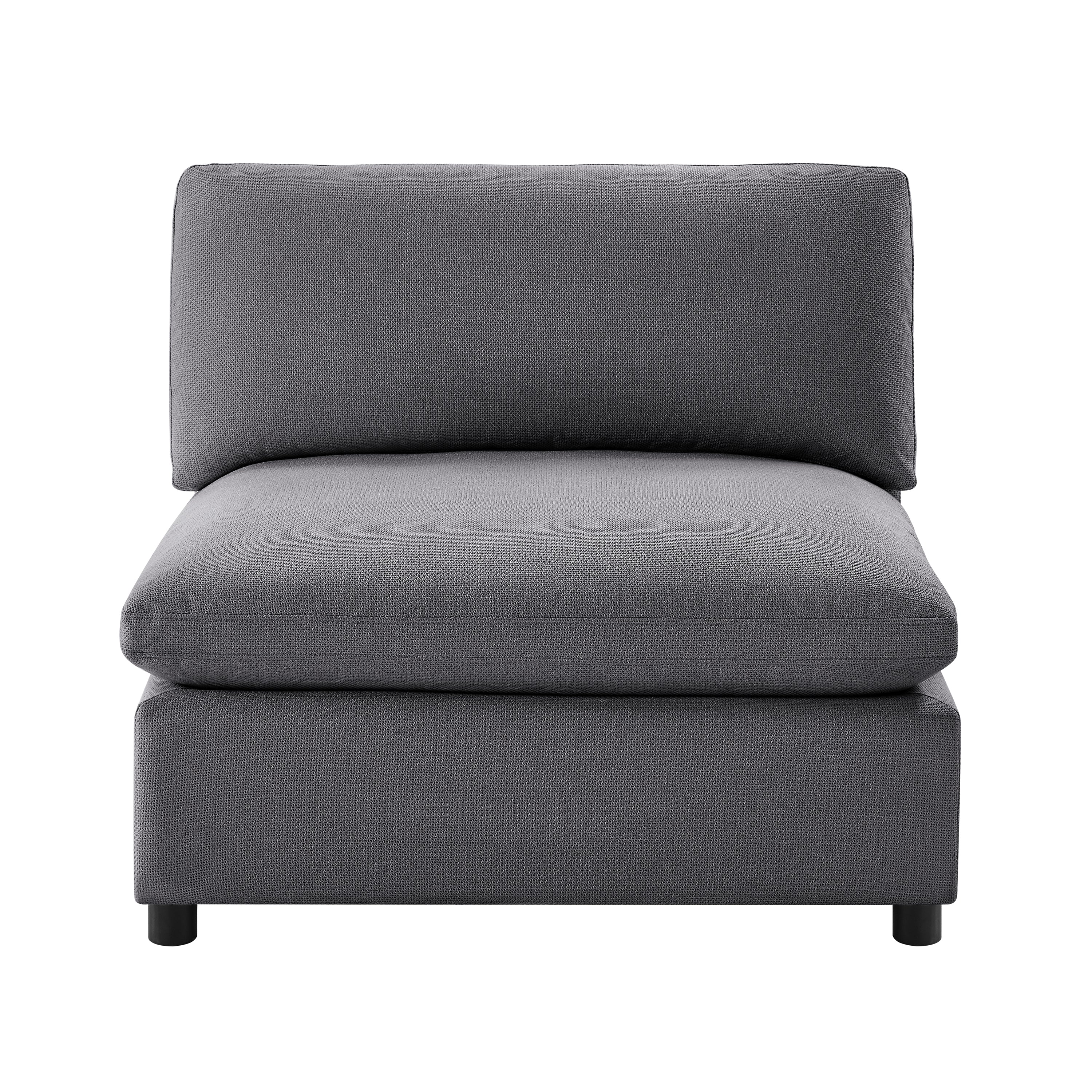 Cassandra Armless Slipper Chair - Charcoal Accent Chair