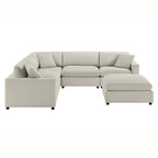 Cassandra Modular 6-Piece Sectional in Beige Sectional Sofa