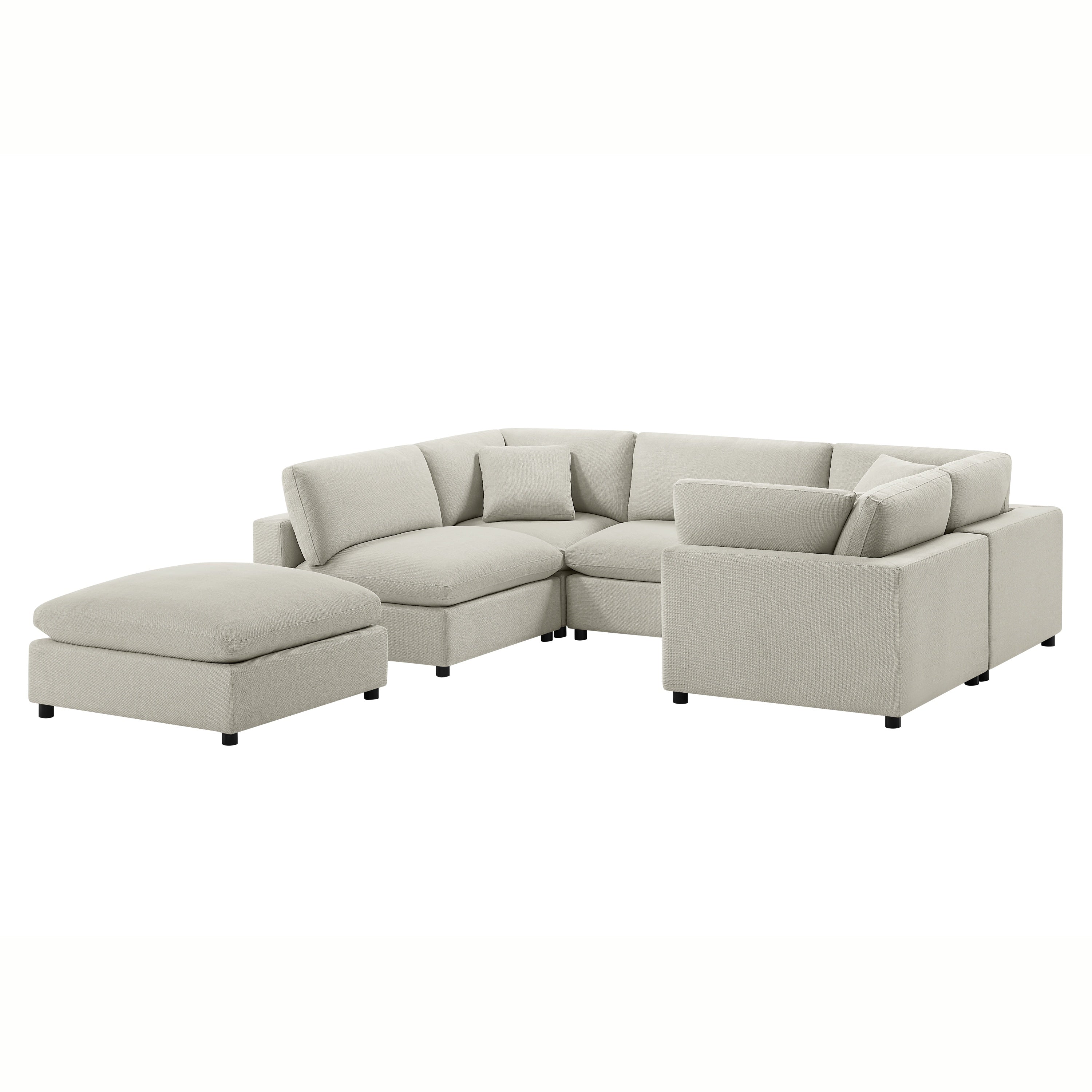 Cassandra Modular 6-Piece Sectional in Beige Sectional Sofa