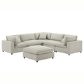 Cassandra Modular 6-Piece Sectional in Beige Sectional Sofa
