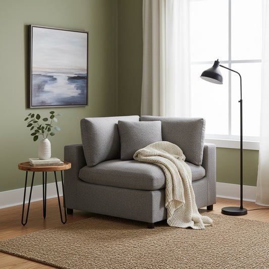 Cassandra Corner Wedge Chair - Charcoal Accent Chair