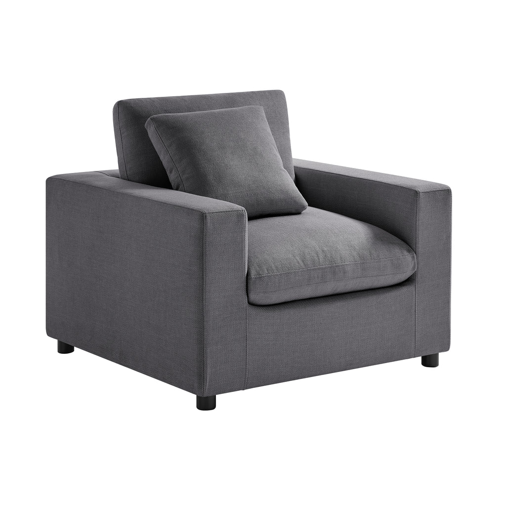 Cassandra Modern Armchair - Charcoal Accent Chair