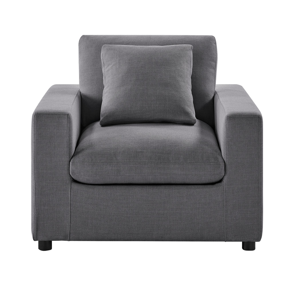 Cassandra Modern Armchair - Charcoal Accent Chair