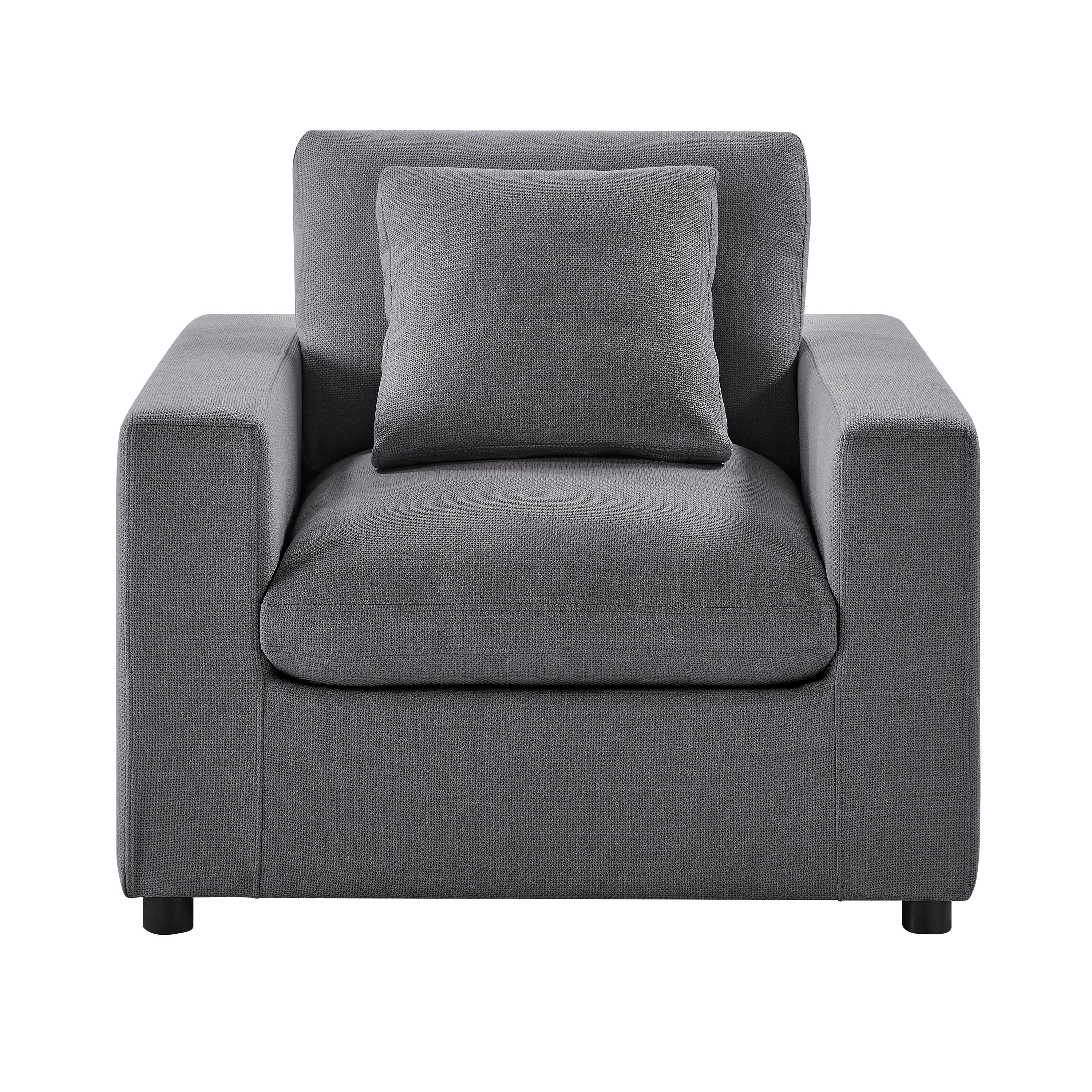 Cassandra Modern Armchair - Charcoal Accent Chair