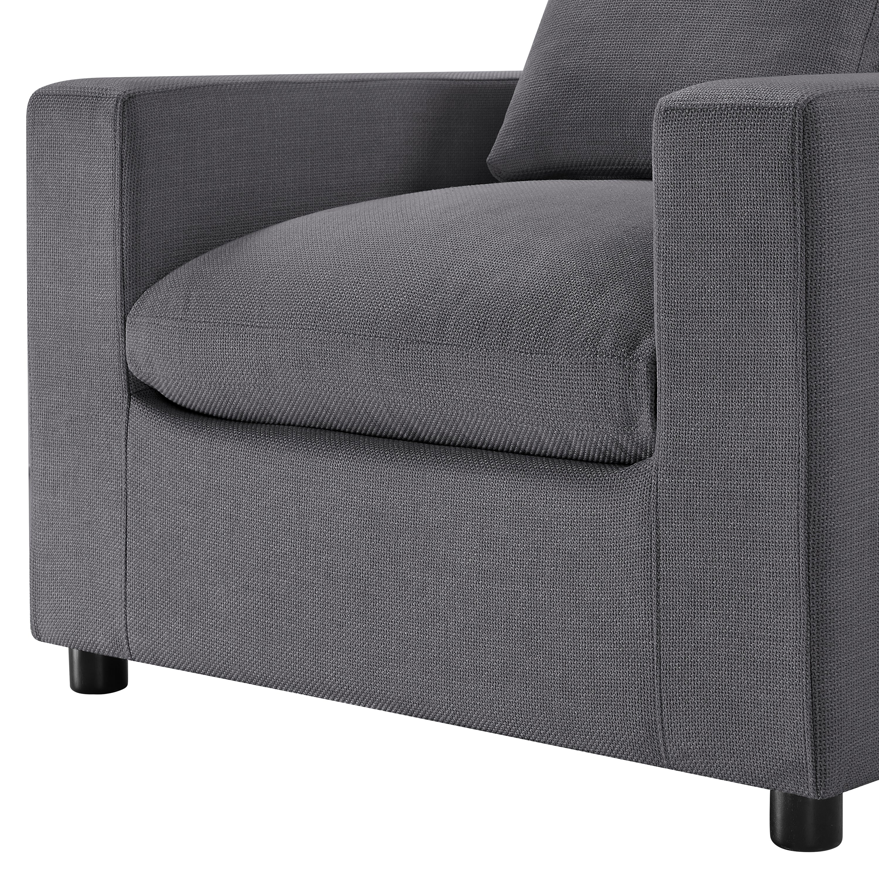 Cassandra Modern Armchair - Charcoal Accent Chair