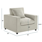Cassandra Modern Armchair - Beige Accent Chair