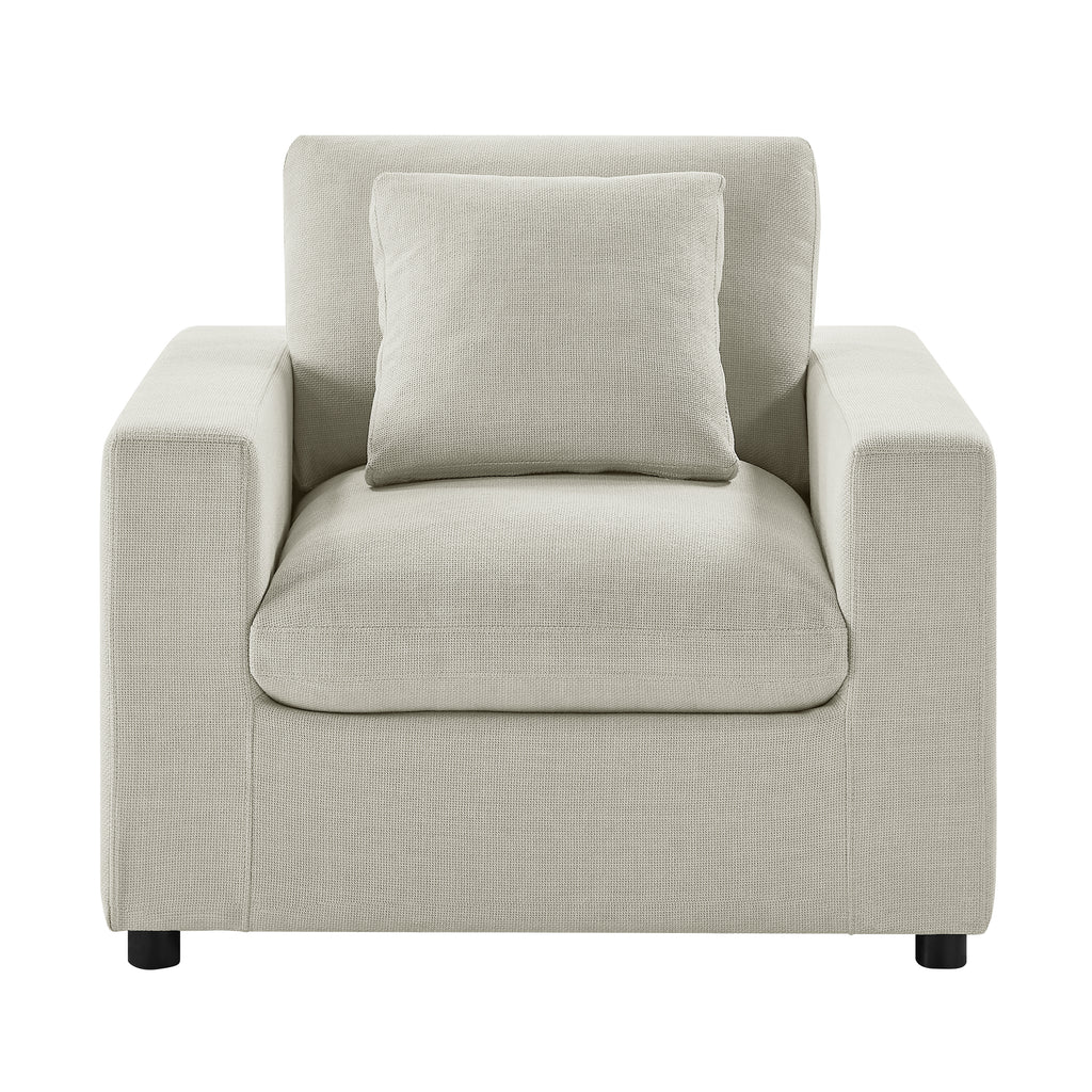Cassandra Modern Armchair - Beige Accent Chair