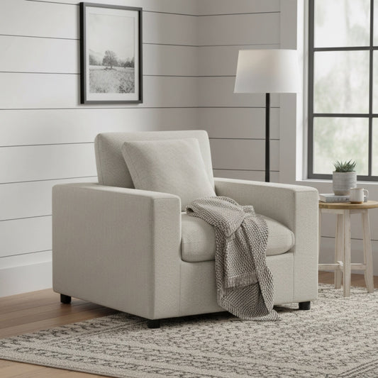 Cassandra Modern Armchair - Beige Accent Chair