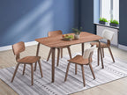 Casson 5Pcs Walnut Finish Dining Room Set