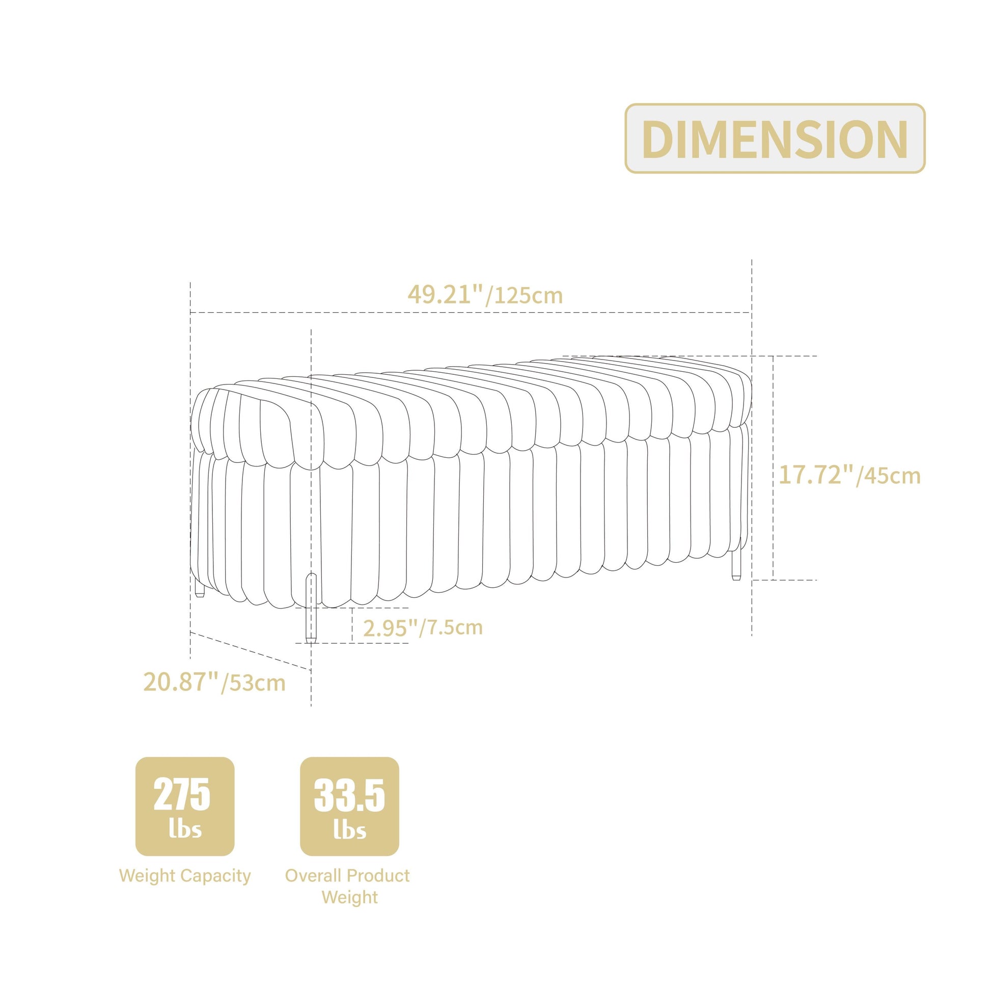 49.2' Wide Faux Fur Flip Top Storage Bench with Black Metal Legs, Bed End Stool Foot Rest for Living Room Entryway Dorm Bedroom,Charcoal