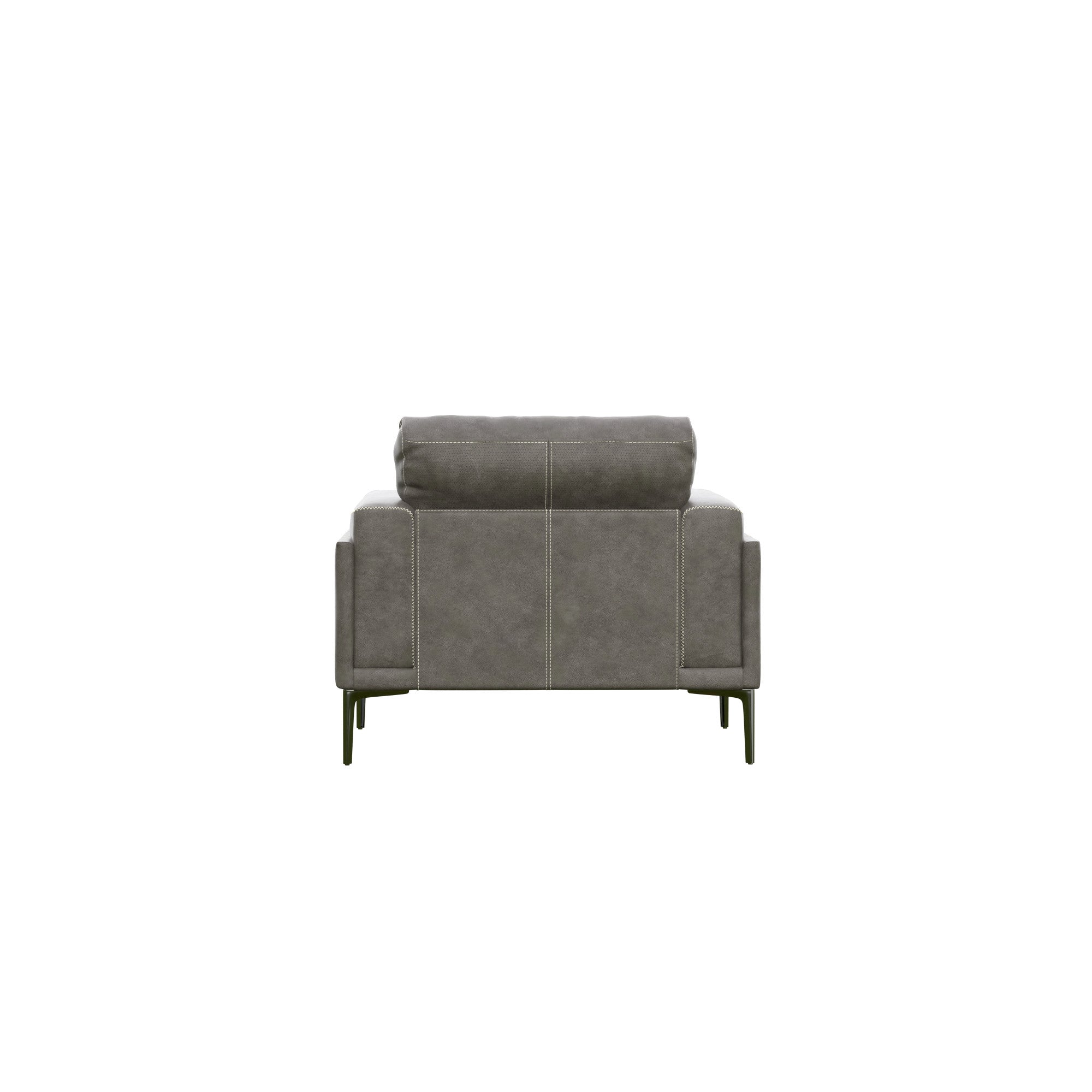 Charcoal Gray Leather Chair Accent Chair