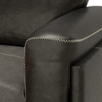 Charcoal Gray Leather Chair Accent Chair