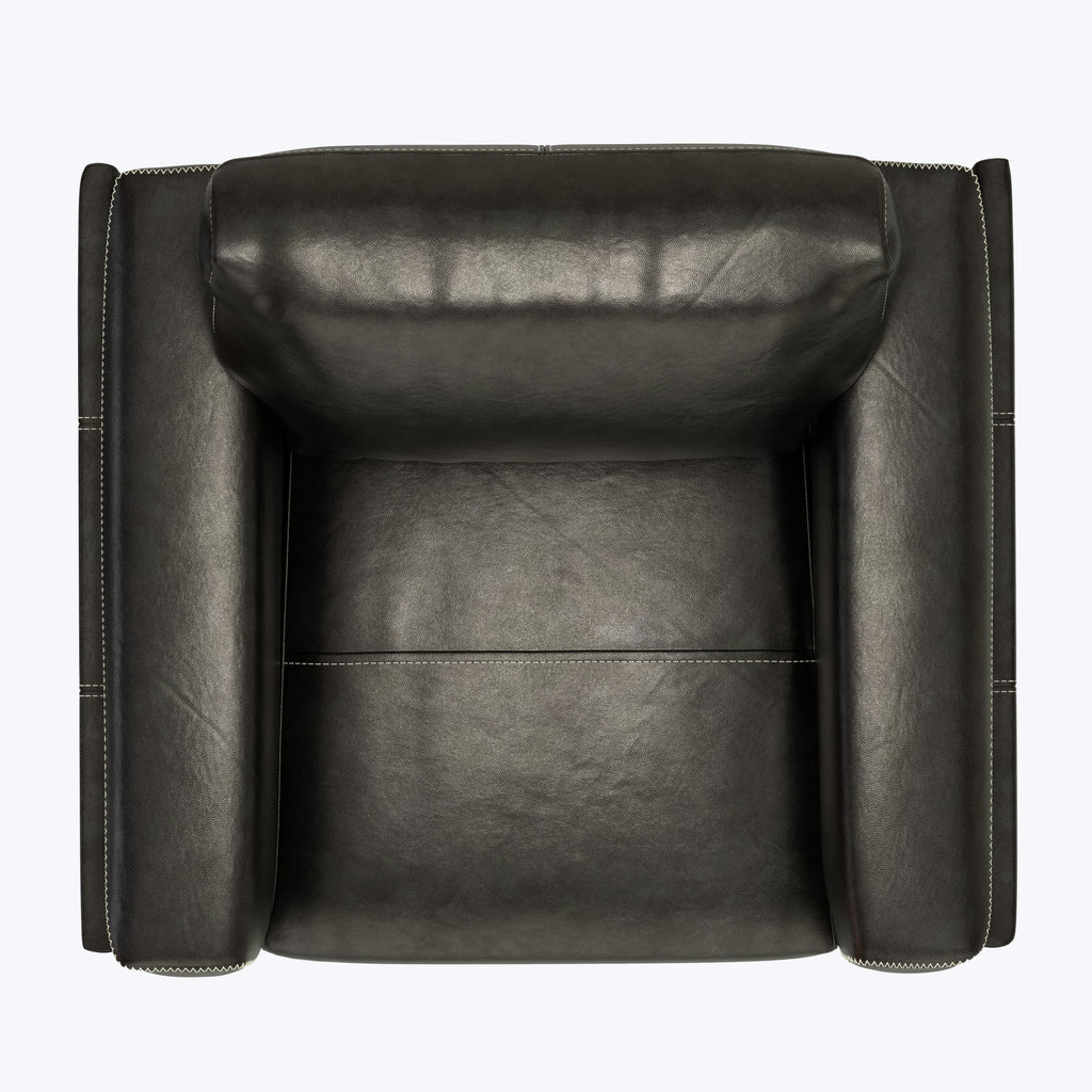 Charcoal Gray Leather Chair Accent Chair