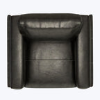 Charcoal Gray Leather Chair Accent Chair
