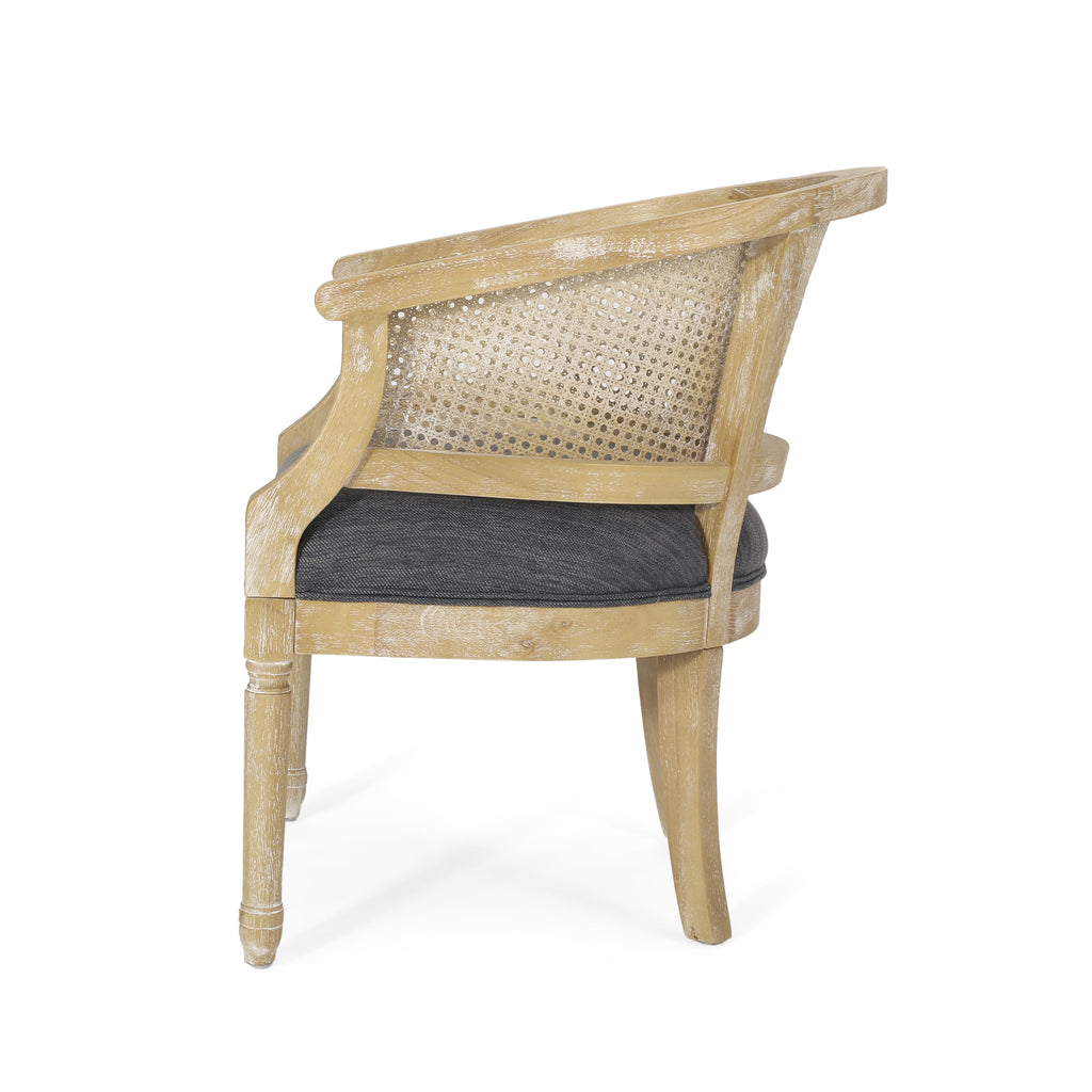 Accent Chair Rubber Wood Charcoal