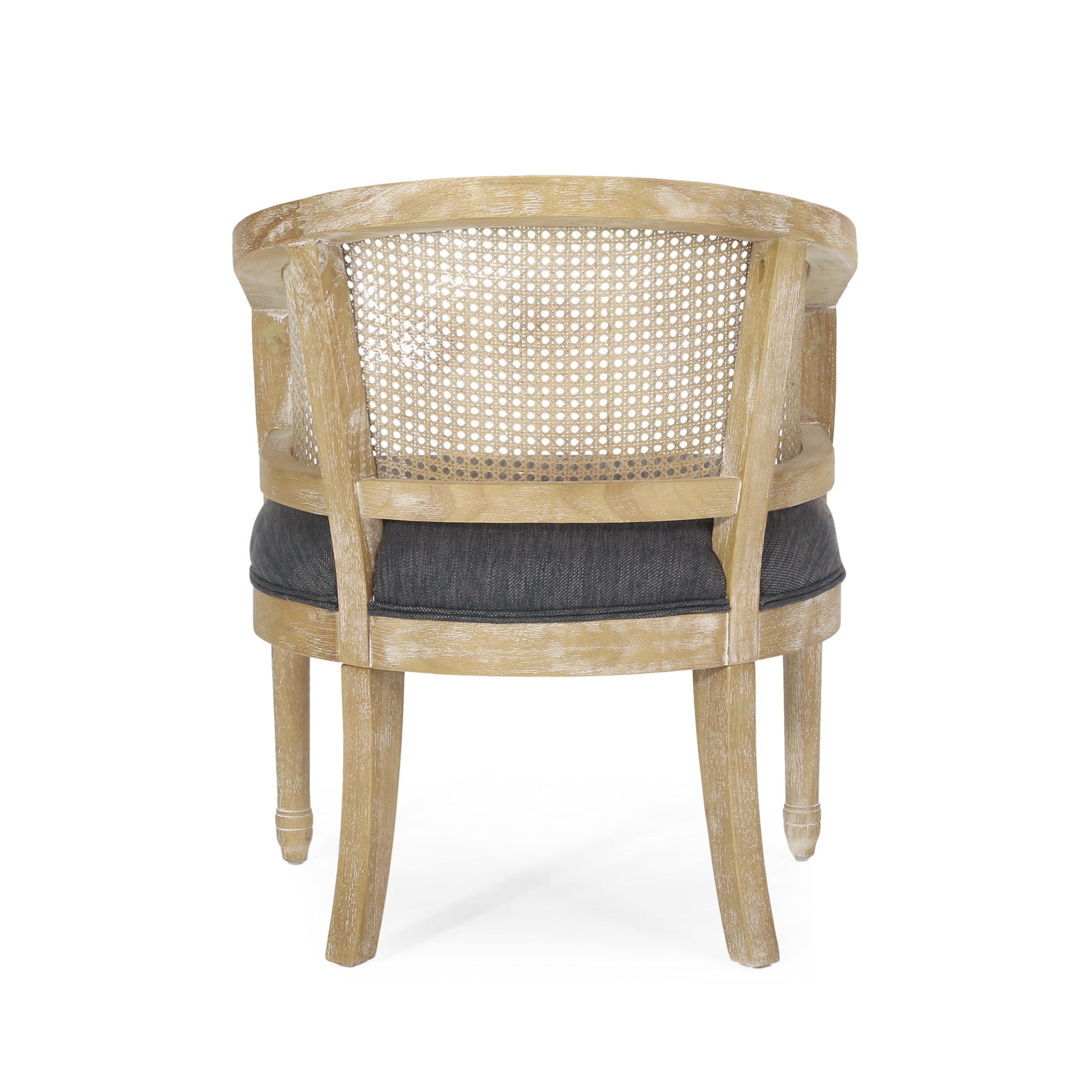 Accent Chair Rubber Wood Charcoal